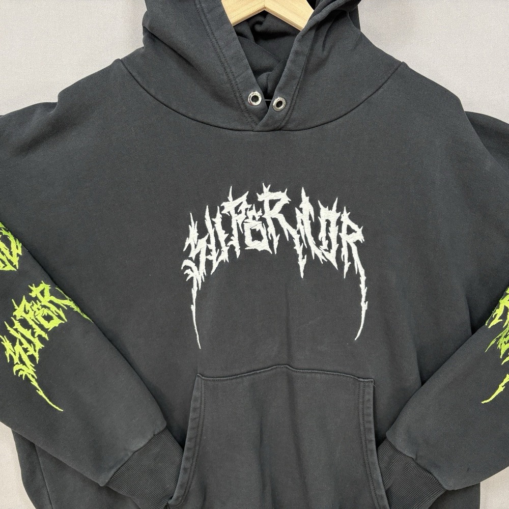 Diesel Hoodie XL S-Alby-BX3 Cotton Embroidered Sweatshirt Distressed Streetwear - Picture 4 of 16